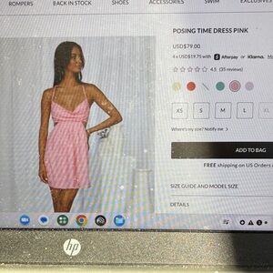 Hello Molly Pink Dress, size small, no tags but brand new and never worn
